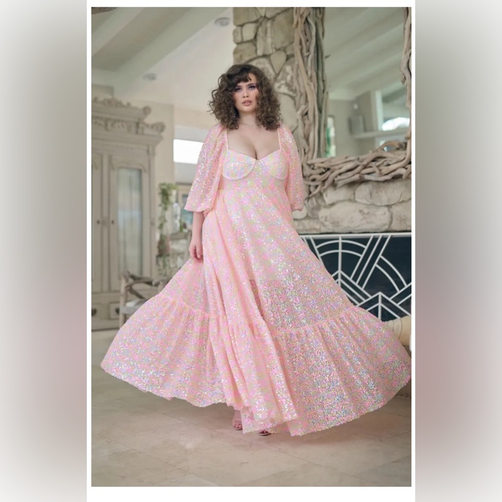 FOR KATHRYN ONLY - Selkie - The Rainbow Sequin Princess Gown Size M BNWT